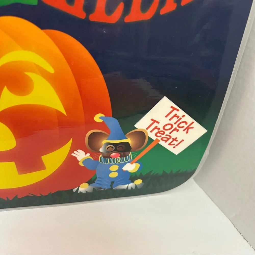 2 Bright of America Halloween table place mats laminated black cat mouse - Picture 9 of 12